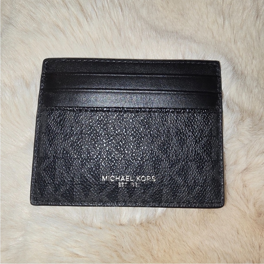 Michael Kors Textured Black Card Holder